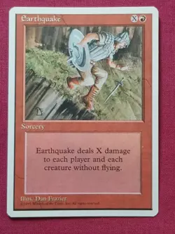 Magic The Gathering 4TH EDITION EARTHQUAKE red card MTG - Image 1
