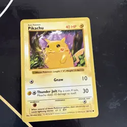 Pokemon Card Pikachu Shadowless Base Set RED CHEEKS 58/102 Near Mint. #2 - Image 1