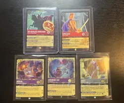 Disney Lorcana TCG Mixed Lot X5 Cards - Image 1