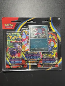 NEW - Pokemon Phantasmal Flames - Weavile 3-Pack Booster Blister Factory Sealed - Image 1