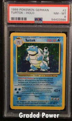 Base Set Unlimited German Blastoise GERMAN PSA 8 HOLO (3986) 2/102 Pokemon - Image 1