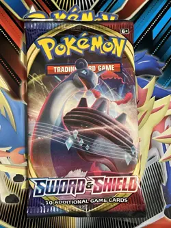2020 Pokemon Sword and Shield Base Set Booster pack from sealed tin SWSH 1 - Image 4