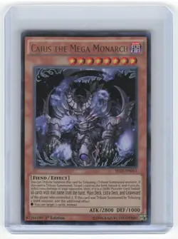 2014 Yu-Gi-Oh! TCG Caius the Mega Monarch Ultra Rare Foil #SECE-EN035 1st Ed. NM - Image 1