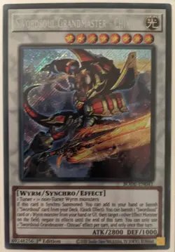 YuGiOh Swordsoul Grandmaster - Chixiao Secret Rare 1st Edition BODE-EN041 - Image 1