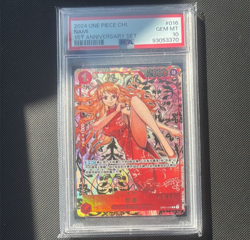 PSA 10 Nami OP01-016 R Exclusive 1st Anniversary Alt Art ONE PIECE Chinese Card - Image 1