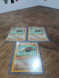 Pokemon TCG Kabuto Fossil 1st Edition Common Card 50/62 Regular Lot X3 NM - Image 1