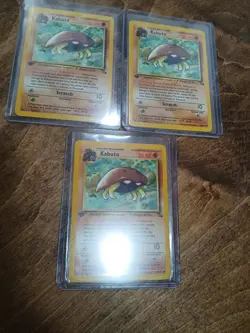 Pokemon TCG Kabuto Fossil 1st Edition Common Card 50/62 Regular Lot X3 NM - Image 2