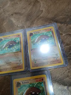 Pokemon TCG Kabuto Fossil 1st Edition Common Card 50/62 Regular Lot X3 NM - Image 4