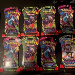 Pokemon TCG Phantasmal Flames Mega Evolution | 8 Sleeved Booster Pack Lot Sealed - Image 1
