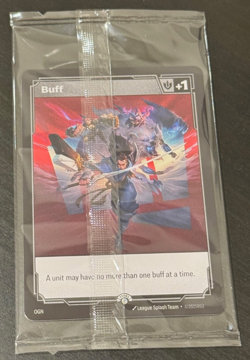 Riftbound TCG "Buff" Double Sided Promo Card, Sealed **LIMITED EXCLUSIVE** - Image 2