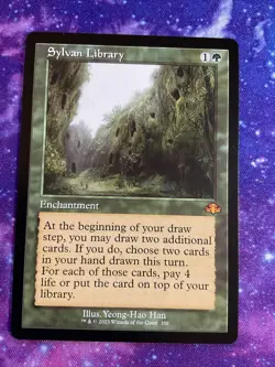 Sylvan Library (350) Retro Frame Dominaria Remastered DMR MTG Magic - Image 1