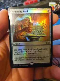 MTG - Double Masters - Sculpting Steel - NM - Foil - Image 1