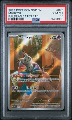 PSA 10 - Pokemon TCG - 2024 POKEMON SVP EN-SV BLACK STAR PROMO #075 MIMIKYU - Image 2