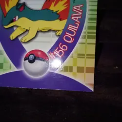 Pokemon Topps Quilava Johto League Champions Sticker Card #37 2001 - Image 5