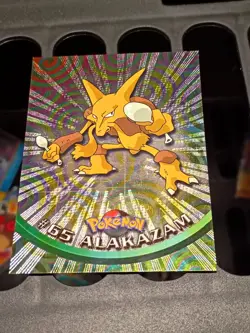 Alakazam #65 Pokemon 1999 Topps (Black Logo) Official Trading Cards Holofoil HP - Image 1
