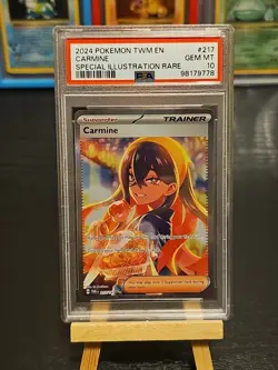 PSA 10 Carmine 217/167 Twilight Masquerade Holo Full Art Graded Pokemon Card🔥 - Image 1