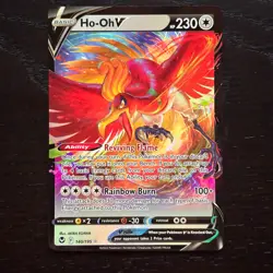 Ho-Oh V 140/195 Pokemon Silver Tempest Sword & Shield Ultra Rare Holo Card NM - Image 1
