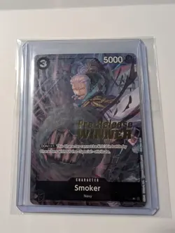 Smoker P-025 Pre-Release Winner Promo One Piece Card English MP FREE SHIPPING - Image 1