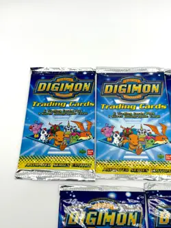 Vintage Digimon Trading Card SEALED Booster Packs x5 1999 Bandai Upper Deck - Image 3
