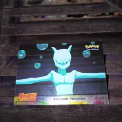 1999 Topps Pokemon Movie Animation The First Movie Foil #27 Stealing Pokemon - Image 1