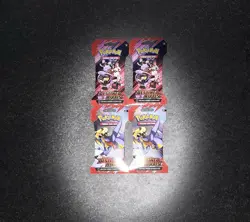 1x Set of (4) Pokemon Destined Rivals Single Sleeved Blister Booster Pack - Image 1