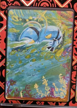 Framed Pokemon Fusion Strike Water Trio Arrokuda Clamperl Clauncher Original - Image 4