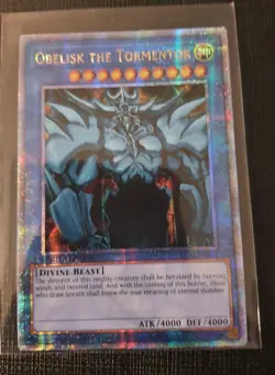 EGYPTIAN GOD CARDS OBELISK SLIFER RA LC01 Quarter Century Secret Rare Yugioh TCG - Image 4