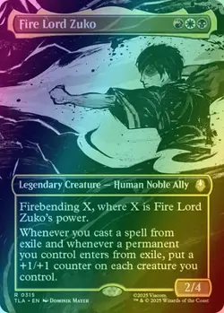 MTG - Fire Lord Zuko - Borderless - TLA 315 - Foil - NM - Image 1