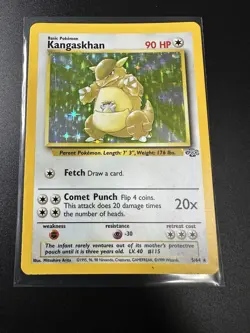 1999 Pokemon TCG Holo Lot: Base Set Hitmonchan 7/102 & Jungle Kangaskhan 5/64 LP - Image 2