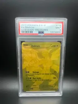 Pokemon Zekrom Full Art Gold 115/113 Legendary Treasures English PSA 9 MINT - Image 1