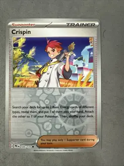 Pokemon TCG * SV Prismatic Evolutions * 105/131 Crispin U REVERSE HOLO * NM - Image 1