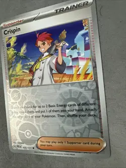 Pokemon TCG * SV Prismatic Evolutions * 105/131 Crispin U REVERSE HOLO * NM - Image 2