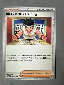 Pokemon TCG * SV Prismatic Evolutions * 096/131 Black Belt's Training C * NM - Image 1