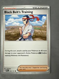 Pokemon TCG * SV Prismatic Evolutions * 099/131 Black Belt's Training C * NM - Image 1