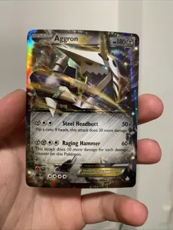 Aggron EX - 93/160 - Pokemon Primal Clash XY Ultra Rare Card LP - Image 1