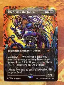 MTG Borderless Ob Nixilis, the Fallen Secret Lair: An Encyclopedia of MagicT - Image 1