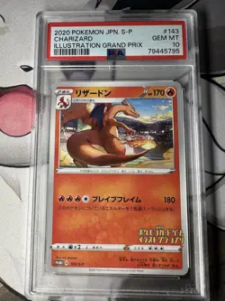 PSA 10 Charizard 143/S-P Illustration Grand Prix Promo Japanese Pokemon Card - Image 1