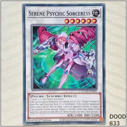 Serene Psychic Sorceress - DOOD-EN042 - Common 1st Edition Yugioh - Image 1