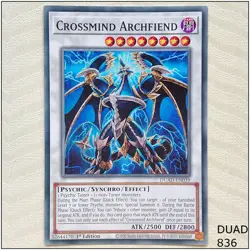 Crossmind Archfiend - DUAD-EN039 - Common 1st Edition Yugioh - Image 1