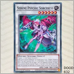 Serene Psychic Sorceress - DOOD-EN042 - Common 1st Edition Yugioh - Image 1