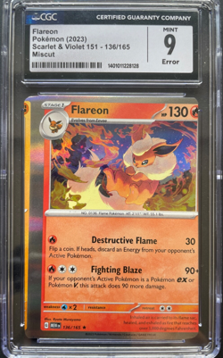 Pokemon 151 ERROR Miscut Connecting Sequence 4 Cards Eeveelutions Sequential CGC - Image 5