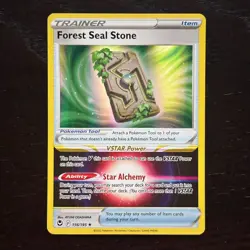 Forest Seal Stone 156/195 Pokemon Silver Tempest Sword&Shield Rare Holo Card NM - Image 1