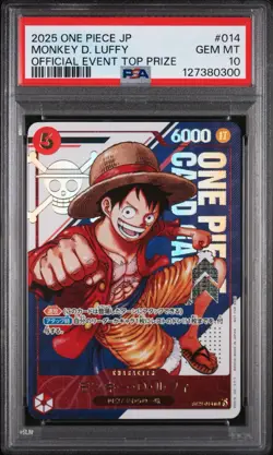 PSA 10 GM One Piece Card Card Monkey.D.Luffy Flagship Promo ST21-014 Japan - Image 1