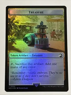 MTG Universes Beyond: Jurassic World Treasure/Gnome Soldier Token Foil 0002/0003 - Image 1