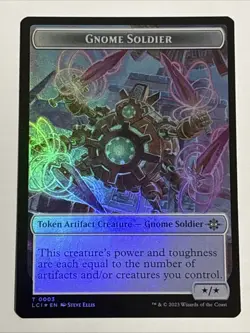 MTG Universes Beyond: Jurassic World Treasure/Gnome Soldier Token Foil 0002/0003 - Image 2