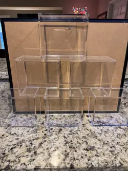 Lot Of 6 Slightly Used Pokemon Booster Box Acrylic Protector Case Magnetic Lid - Image 1