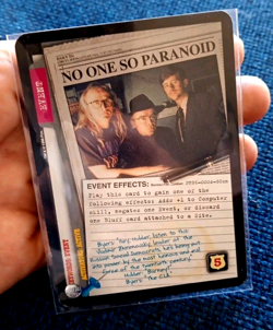 No One So Paranoid 1996 Gencon promo X-Files CCG TCG Card Game PR96-0004-GCon - Image 1