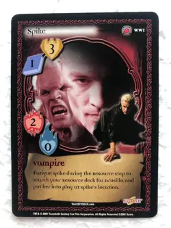 SPIKE - Buffy Vampire Slayer BTVS CCG Pergamum Prophecy Promo Card WW1 - MINT - Image 1