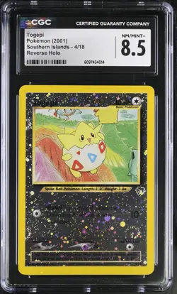 CGC 8.5 Togepi Southern Islands 4/18 Graded Pokemon Card - Image 1
