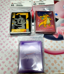 Pokemon Center Official Sleeves 3 sets--sealed Lot! Pikachu, Ditto, Dragonite - Image 1